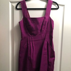 Purple Nanette Lapore dress with pockets.